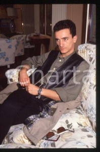 BUNGARO - ITALY Portrait of singer-songwriter 1991 ca * 35 mm vintage slide 16