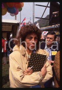35mm vintage slide*1990ca LEGA NORD Raduno di PONTIDA Daniela VERGARA Ritratto 1