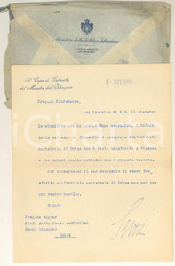 Autografo originale 1923 ROMA Lettera Leonardo SEVERI Capo Gabinetto Ministero Istruzione Autografo 1