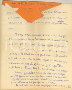 Autografo originale 1954 RIMINI Lettera Edmondo D ALFONSO  Tasca e la critica a Hegel Autografo 1