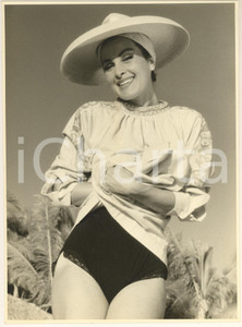 Fotografia d epoca originale 1955 ca CINEMA Silvana PAMPANINI  Ritratto in abito estivo Foto 1 1