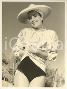 Fotografia d epoca originale 1955 ca CINEMA Silvana PAMPANINI  Ritratto in abito estivo Foto 2 1