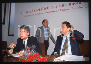 35mm vintage slide* 2000 MILANO Claudio MARTELLI Gianni DE MICHELIS (2)