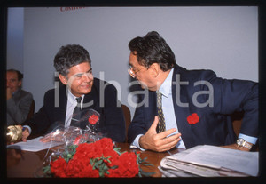 Fotografia d epoca originale 35mm vintage slide 2000 MILANO Claudio MARTELLI Gianni DE MICHELIS 3 1