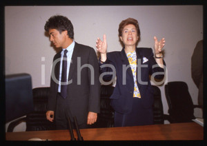 Fotografia d epoca originale 35mm vintage slide 1990 ca Claudio MARTELLI Rosa RUSSO IERVOLINO 5 1