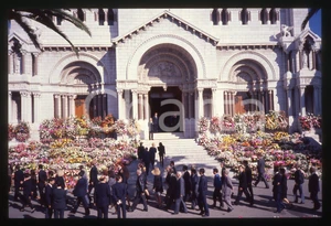 Fotografia d epoca originale 35mm vintage slide 1990 PRINCIPATO DI MONACO Funerali di Stefano CASIRAGHI 27 1