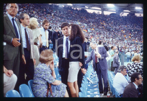 Fotografia d epoca originale 35mm vintage slide 1990 ROMA Claudio MARTELLI Rosy GRECO Finale mondiali 3 1