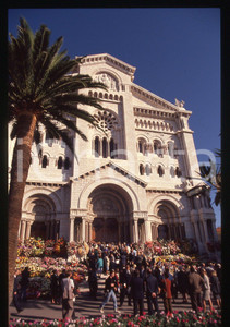 Fotografia d epoca originale 35mm vintage slide 1990 PRINCIPATO DI MONACO Funerali di Stefano CASIRAGHI 26 1