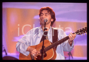 Fotografia d epoca originale 35mm vintage slide 1995 MUSICA  Luciano LIGABUE 1