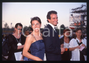 Fotografia d epoca originale Deborah COMPAGNONI e Alessandro BENETTON 2000 ca 35 mm vintage slide 5 1