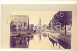 1900 ca BRUGES (BELGIUM) - View - Albumen old photo 24x16 cm Fotografia d'epoca originale, stampata all'albumina e montata su cartoncino.Margine superiore telato.CONDIZIONI: F (margine inferiore rifilato)FORMATO: 24x16 cm     originale e autentica 1