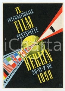 1959 BERLIN Internationale Film Festspiele - Original vintage POSTCARD  Cartolina postale originale d'epoca, illustrata, con appunti a penna al verso, non viaggiata.CONDIZIONI: GFORMATO: FG    originale e autentica 1