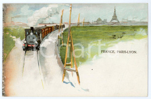 1900 ca FRANCE Paris - Lyon CHEMINS DE FER ILLUSTRÃ‰S Carte Postale FP NV  Cartolina postale d'epoca, non viaggiata.CONDIZIONI: POOR (alone al margine sinistro)FORMATO: FP    originale e autentica 1