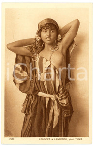 1915 ca TUNISIE Types d'Orient - Fillette BÃ©douine - Postcard topless risque  Cartolina postale d'epoca, non viaggiata.Da fotografia Lehnert &amp; Landrock - TunisCONDIZIONI: GFORMATO: FP    originale e autentica 1