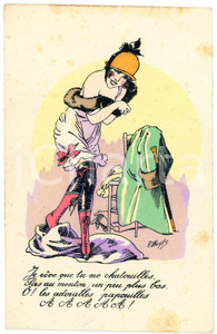 1920 ca Artist A. WUYTS - Fantaisies Parisiennes - A - Old postcard LINGERIE  Cartolina postale d'epoca, non viaggiata.CONDIZIONI: FAIR (ingiallimenti)FORMATO: FP    originale e autentica 1