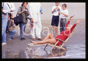 Fotografia d epoca originale Sandra MILO al Lido  Mostra del Cinema di VENEZIA 1990 35mm vintage slide 8 1