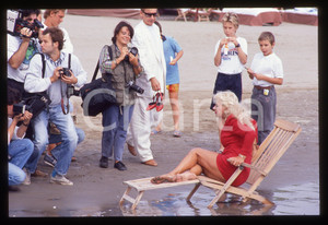 Fotografia d epoca originale Sandra MILO al Lido  Mostra del Cinema di VENEZIA 1990 35mm vintage slide 6 1