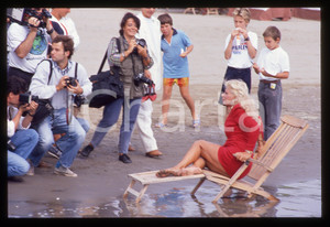 Fotografia d epoca originale Sandra MILO al Lido  Mostra del Cinema di VENEZIA 1990 35mm vintage slide 13 1