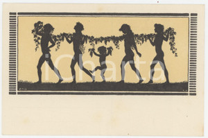 1910 ca Artist FIDUS Hugo HÃ–PPENER  - "Herbstliche Last"" - Postcard 42  Cartolina d'epoca, non viaggiata. GOOD/buono  Formato: 14x9 cm originale e autentica 1