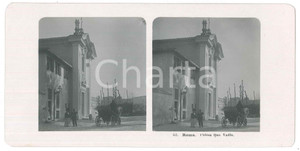 1906 ROMA Chiesa del Domine Quo Vadis *Stereoscopica ANIMATA carrozza 52 Fotografia stereoscopica d'epoca.EDITORE: Steglitz-Berlin   GOOD/buono  Formato: 18x9 cm originale e autentica 1
