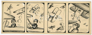 1940ca DRUMPIE'S DOLLE ADVENTUREN Comic strip 23 - A. REUVERS Original art RARE Striscia a fumetti d'epoca, originale e autentica. Disegno originale a china firmato A. Reuvers. EDITORE: Omnium PressCONDIZIONI: FAIRDIMENSIONI: 25x9 cm    originale e autentica 1