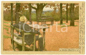 1903 DEUTSCHLAND "Welke blätter" by Paul HEY - Postkarte FP VG  Cartolina postale d'epoca, viaggiata.CONDIZIONI: FAIRFORMATO: FP    originale e autentica 1