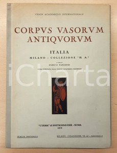Libro, pubblicazione d epoca 1972 Corpus Vasorum Antiquorum ITALIA MILANO Coll. H.A. L Erma di Bretschneider 1