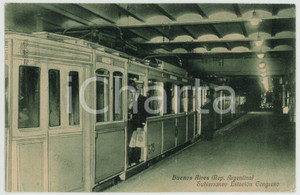 1923 BUENOS AIRES - ARGENTINA Subterraneo estaciòn congreso - Postcard FP NV  Cartolina d'epoca, viaggiata. FAIR/discreto Lievi smussature agli angoli Formato: FP originale e autentica 1