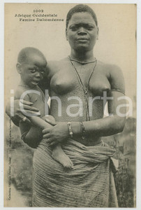 1910 ca AFRIQUE OCCIDENTALE Femme Dahoméenne - Postcard tatouages 1002 Cartolina postale d'epoca, non viaggiata.CONDIZIONI: GFORMATO: FPEDITORE: Fortier - Dakar    originale e autentica 1