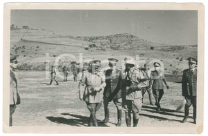 Fotografia d epoca originale 1939 AOI SOMALIA ? Gen. Attilio TERUZZI in visita  Fotografia 17x11 cm 1