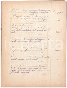 1910 ca MILANO Silvio TAMBURINI Aforismi miscellanei - Quaderno n° 6  Interessante quaderno, interamente manoscritto, contenente aforismi vari.PAGINE: 20 GOOD/buono  Formato: 18x24 cm originale e autentica 1