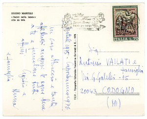 1975 Pittore Egidio MARULLI Salici nella lanca - Cartolina AUTOGRAFA Cartolina postale autografa.CONDIZIONI: GFORMATO: 15x12 cm    originale e autentica 1
