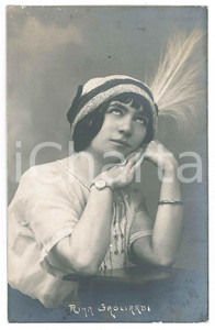 1920 ca FIRENZE - VARIETA' - Rina GAGLIARDI in posa romantica - Foto RARA 9x14 Fotografia seriale d'epoca, in formato cartolina postale.FOTOGRAFO: Moretti - Firenze GOOD/buono ma difetti di stampa Formato: 9x14 cm originale e autentica 1