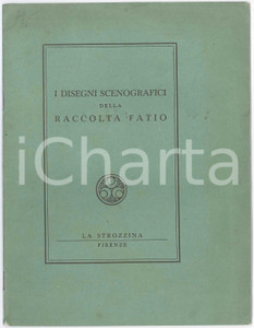 1958 AA.VV. FIRENZE I disegni scenografici della raccolta FATIO 28 pp. Pubblicazione d'epoca, con illustrazioni b/n.CONDIZIONI: F (tracce d'uso, minima sbrecciatura in copertina e lievi ingiallimenti)EDITORE: La Strozzina -FirenzePAGINE: 28FORMATO: 20x26 cm    originale e autentica 1