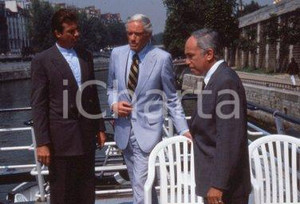 35mm vintage slide* 1992 VENEZIA festival CINEMA Mel FERRER Richard YOUNG (1)