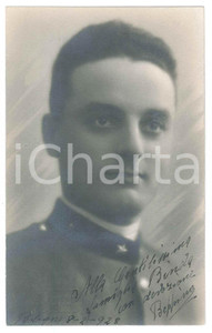 1928 BOLOGNA - REGIO ESERCITO - Ritratto di ufficiale - Foto VILLANI 9x14 cm