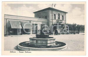 1938 BELLARIA IGEA MARINA (RN) Piazza Rubicone - Cartolina ANIMATA