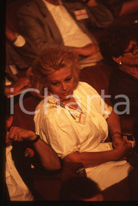 Fotografia d epoca originale Sandra MILO Convegno PSI Partito Socialista 1985 ca 35mm vintage slide 1