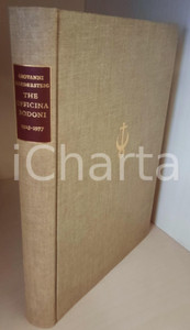 1980 Giovanni MARDERSTEIG The Officina Bodoni - 1923-1977 *English version Titolo completo: "The Officina Bodoni. An account of the work of a hand press 1923-1977". Edizione inglese a cura di Hans Schmoller.Copertina rigida in tela con caratteri in oro al dorso e al piatto; astuccio in cartoncino.Tiratura in 500 esemplari.PAGINE: 285EDITORE: Valdonega - Verona  GOOD/buono ma minimi strappi e macchie all'astuccio, con lieve abrasione Formato: 30x21 cm originale e autentica 1
