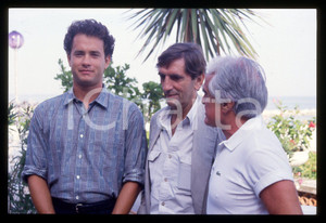 Fotografia d epoca originale Tom HANKS Harry Dean STANTON FESTIVAL CINEMA VENEZIA 1988 35 mm vintage slide 1