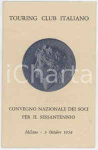 1954 RENATE VEDUGGIO Convegno sessantennale TCI Touring Club *Tessera 7x11 cm Tessera d'epoca. GOOD/buono  Formato: 7x11 cm originale e autentica 1