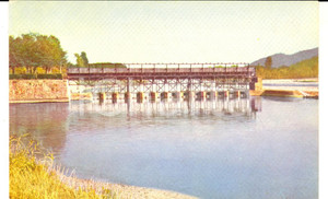 Cartolina originale da collezione 1930 ca CHIVASSO Canale CAVOUR  Scaricatore nel Po Cartolina REGIO DEMANIO 1