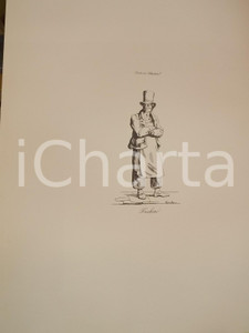 Stampa, bozzetto originale 1950 ca Eugenio BOSA COSTUMI TRIESTINI Facchino Stampa 32x44 cm 1