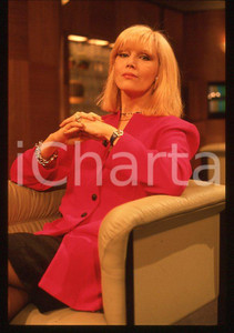 Fotografia d epoca originale Amanda LEAR durante trasmissione tv 1995 ca  35 mm vintage slide 18 1