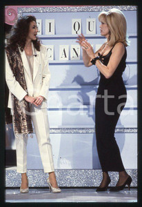 Fotografia d epoca originale Amanda LEAR Eleonora BRIGLIADORI 1989  35 mm vintage slide 1