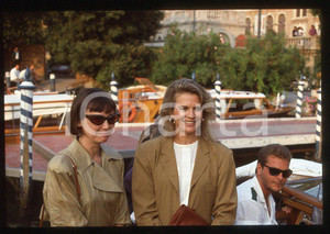 Fotografia d epoca originale Candice BERGEN  Cinema VENEZIA 1987  Arrivo al Lido 35mm vintage slide 3 1