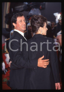 Fotografia d epoca originale Sylvester STALLONE  FESTIVAL CINEMA CANNES 1990 ca 35 mm vintage slide 7 1