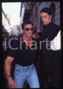 Fotografia d epoca originale Sylvester STALLONE  MILANO 1994 35 mm vintage slide 1