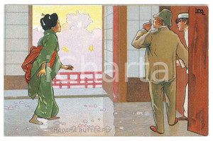 1910 ca MADAMA BUTTERFLY Artist Leopoldo METLICOVITZ Postcard FP NV (11)  Cartolina d'epoca, non viaggiata. EDITORE: G. Ricordi - Milano FAIR/discreto lievi gualciture agli angoli Formato: 14x9 cm originale e autentica 1
