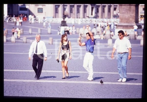 Fotografia d epoca originale Sylvester STALLONE e Jennifer FLAVIN  ROMA 1990 ca 35 mm vintage slide 6 1
